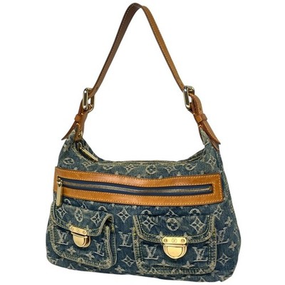 LOUIS VUITTON Monogram PM Shoulder Bag Denim Baggy M95049 LV AUTH