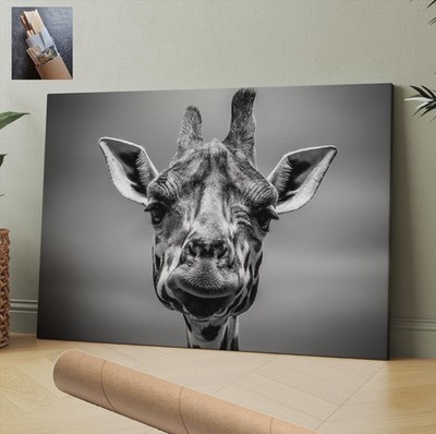Nature Giraffe Image CANVAS WALL ART 30x20 in
