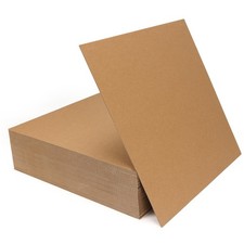 50 PCS 12x12 Inch Brown Corrugated Cardboard Sheets Flat Inserts For Crafts