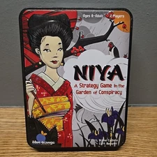 Niya Strategy Game in Tin Case by Blue Orange 2014 Japan Garden Theme 