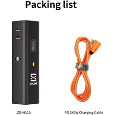 ZGCINE ZG-H110 140W Power Supply Handle Battery D-TAP USB-C for Led Video Light
