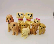 Barbie Doll Dog Pet Puppy Puppies Golden Retriever Toy Lot of 9