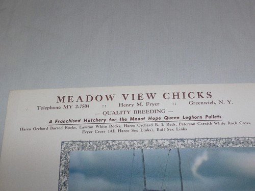 VINTAGE 1959 MEADOW VIEW CHICKS GREENWICH NY BOATS IN HARBOR CALENDAR - Picture 4 of 8