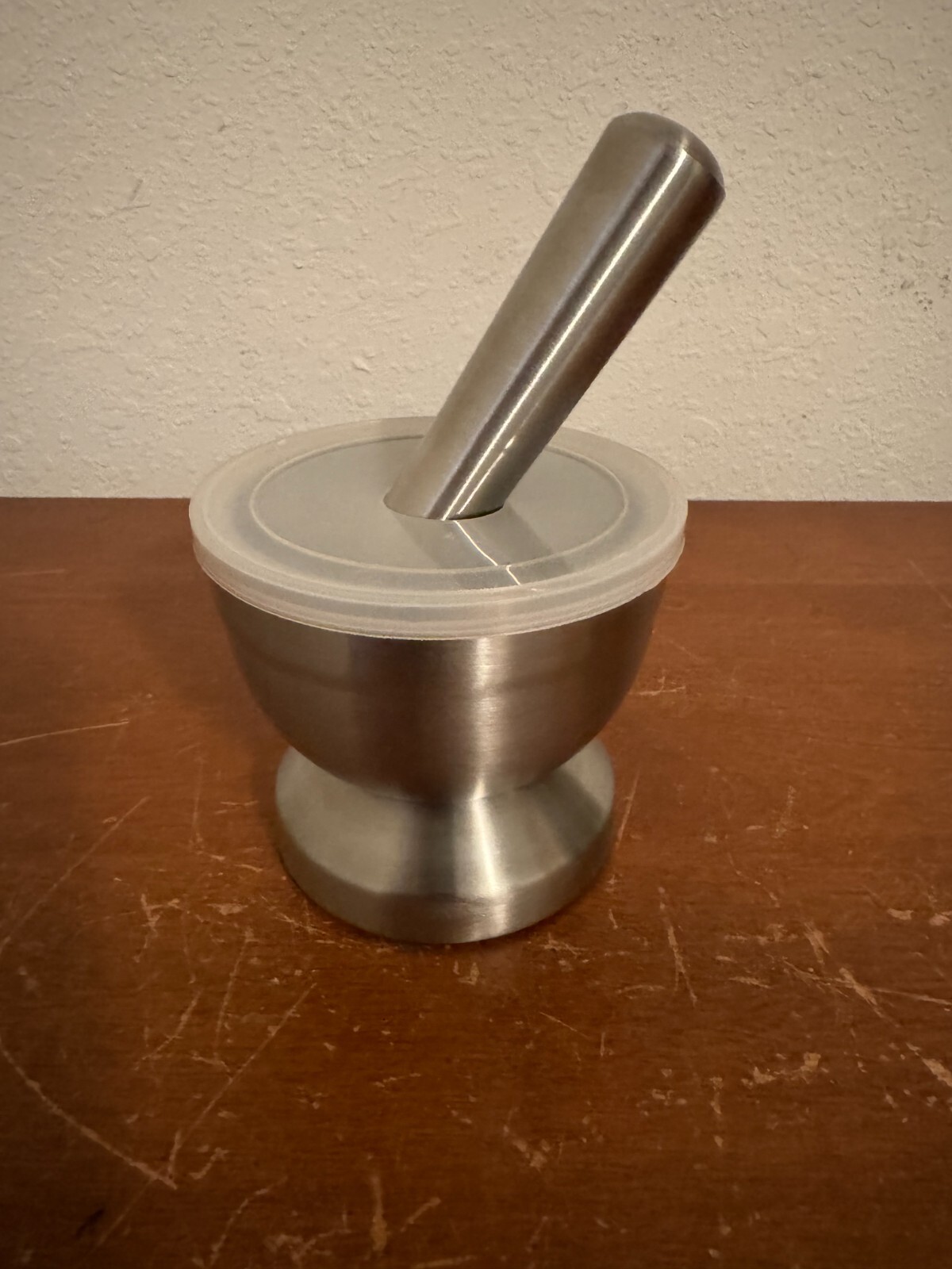 Tera Stainless Steel 18/8 Mortar and Pestle w/ Plastic Lid eBay