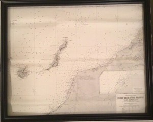 20th Century Vintage French Nautical Map - “Cote Ouest Afrique” 