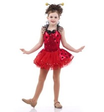 Child Extra Small Ladybug Jazz Tap Dance Dress Costume