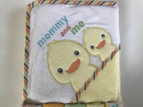 Lil Mimos Bebé Infante Baño Toalla Con Capucha con 5 Paños Set de Regalo NUEVO - Imagen 13 de 16
