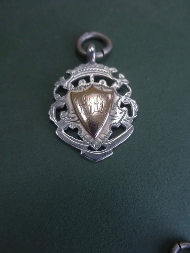 FIVE ASSORTED SILVER FOB MEDALS WITH GOLD INFILL CENTRES - Picture 5 of 7