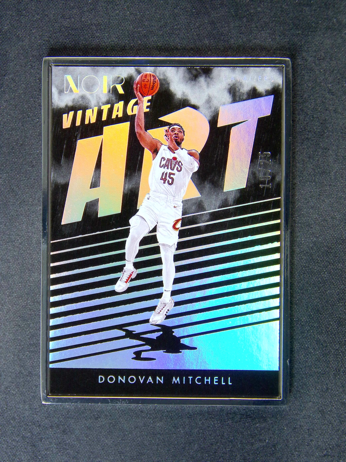 2023-24 Panini Noir Donovan Mitchell #285 Vintage Art Metal Frame /25