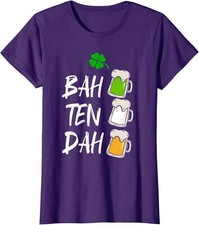 BAH TEN DAH Funny St Patrick's Day Beer Bartender Ladies' Crewneck T-Shirt