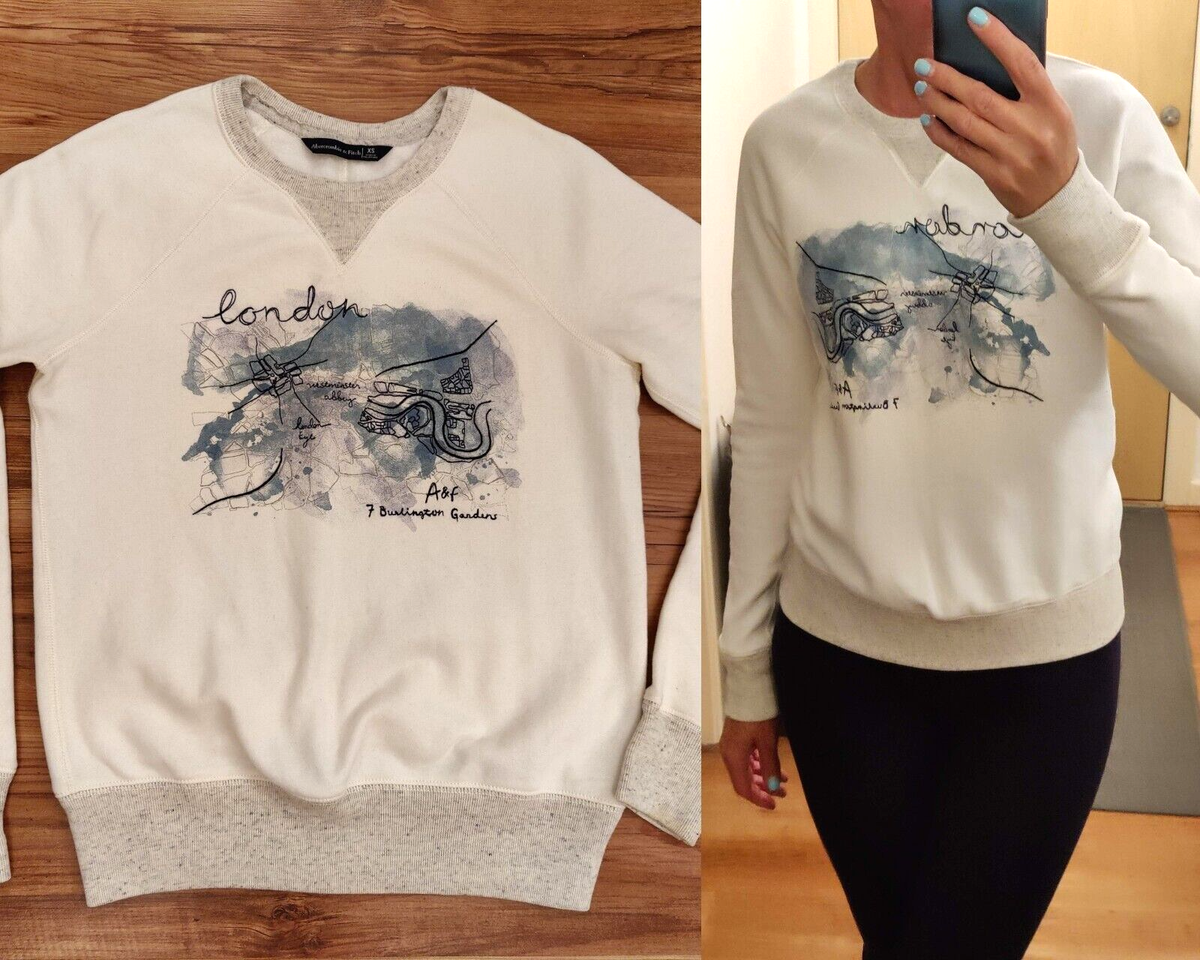 Abercrombie Fitch ladies cream white jumper pullover London - Main Image