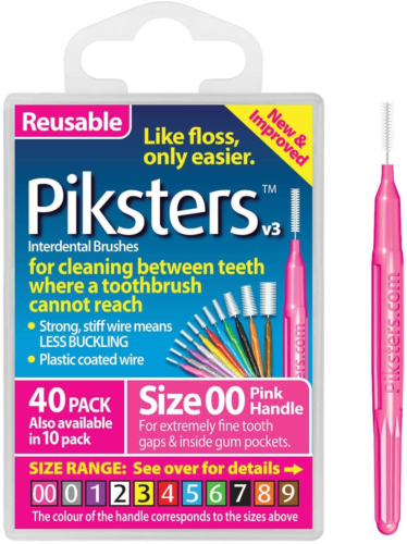 Piksters Interdental Brush - Brushes for Cleaning between Teeth (40 Pack, Siz... - Picture 1 of 22