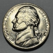 Moneda de 5 centavos de níquel Jefferson 1973-P de conjunto de acuñación de Estados Unidos. BU sin circular *Imagen de moneda*