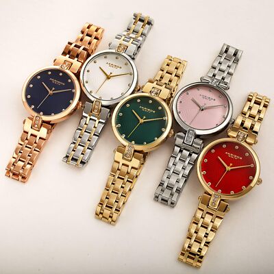 Women's Akribos XXIV AK1085 Swarovski Crystal Stainless Steel Bracelet Watch