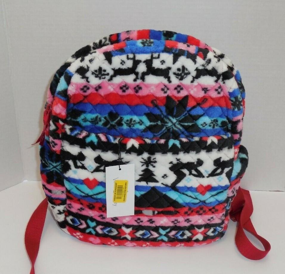 NEW Vera Bradley NORDIC STRIPE Fleece Small Backpack Purse Bag Winter Holiday NEW Vera Bradley NORDIC STRIPE Fleece Small Backpack Purse  main image 4