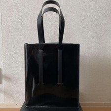 UNIQLO + J Jil Sander Leather Tote Bag Genuine Leather Black