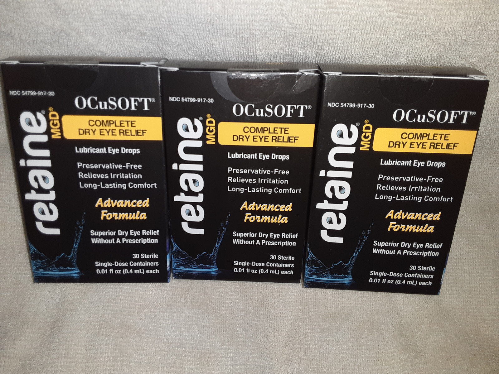 OCuSoft Retaine MGD 3 Boxes 30 Count Each Expires 09/2027 Fr
