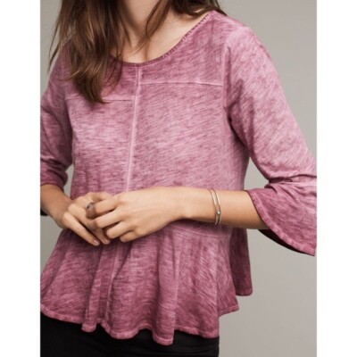 Anthropologie Seamed Peplum Tee, Top from Akemi and Kin, M