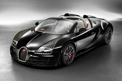 Bugatti Veyron Black High Res Wall Decor Print Photo Poster - CAR020