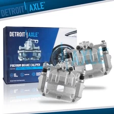 Pair Front Disc Brake Calipers w/ Brackets Assembly for 2011 - 2019 Ford Fiesta