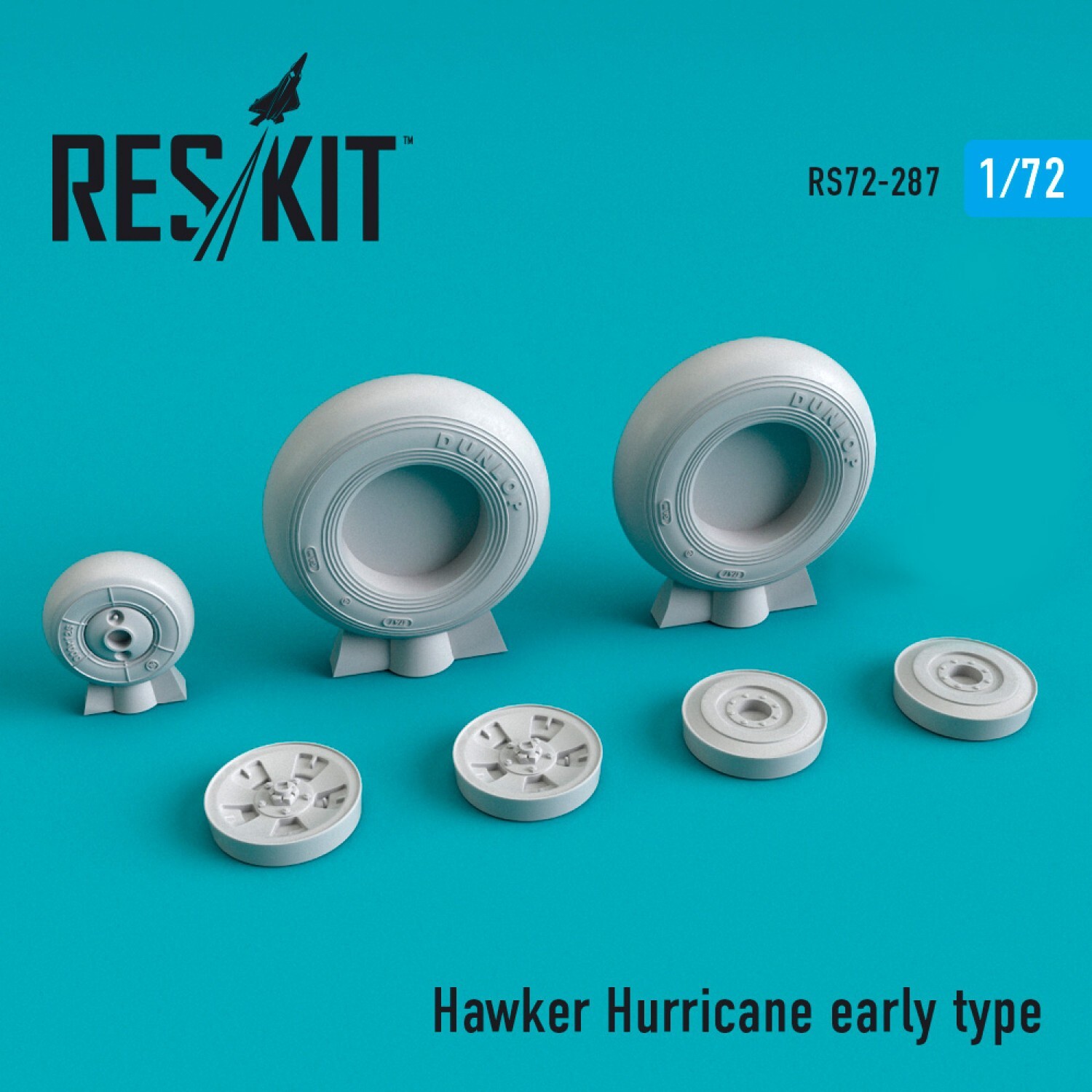 ResKit RS72-0287 Scale 1:72 Hawker Hurricane Resin Wheel Upgrade set-early type