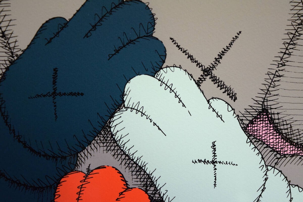 KAWS - URGE Grey Original Silkscreen Serigraph Art Print Signed