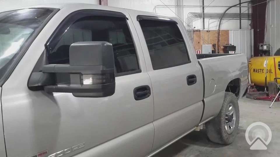 01-07 Silverado Sierra Crew Cab Rear Left Driver Door Assy (Silver Birch 59U) - Image 4 of 4