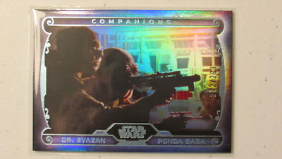 Topps Star Wars Masterwork Rainbow Foil Companions Dr. Evazan / Ponda Baba 272