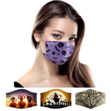 New HALLOWEEN THEME PATTERN Reusable Cotton Face Mask , US Seller