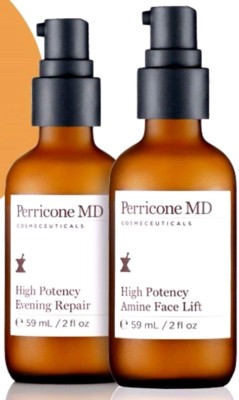 Perricone MD HIGH POTENCY AMINE FACE LIFT 2oz + EVENING REPAIR 2oz COLLECTION!