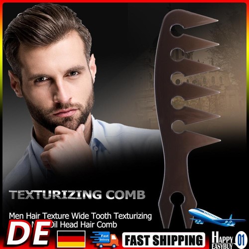 Vanpower Men Hair Texture Wide Tooth Texturizing Comb Man Oil Head Hair ...