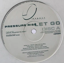 PRESSURE RISE & USUAL SUSPECTS LET GO 12" UK DNB DJ VINYL, ASPECT (ASP004)