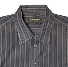 Kinloch Anderson Wrinkle-Free Men's Striped Long Sleeve Button Up Shirt 2XL