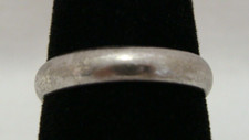 Sterling Silver Plain Domed Wedding Band Ring Size 7