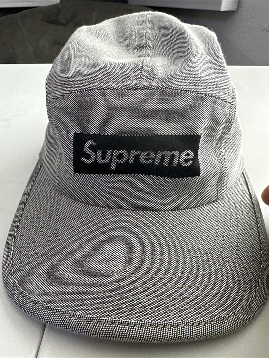 SUPREME New York Jacquard Box Logo Camp Cap BLACK Hat Adjustable NEW S S 2018