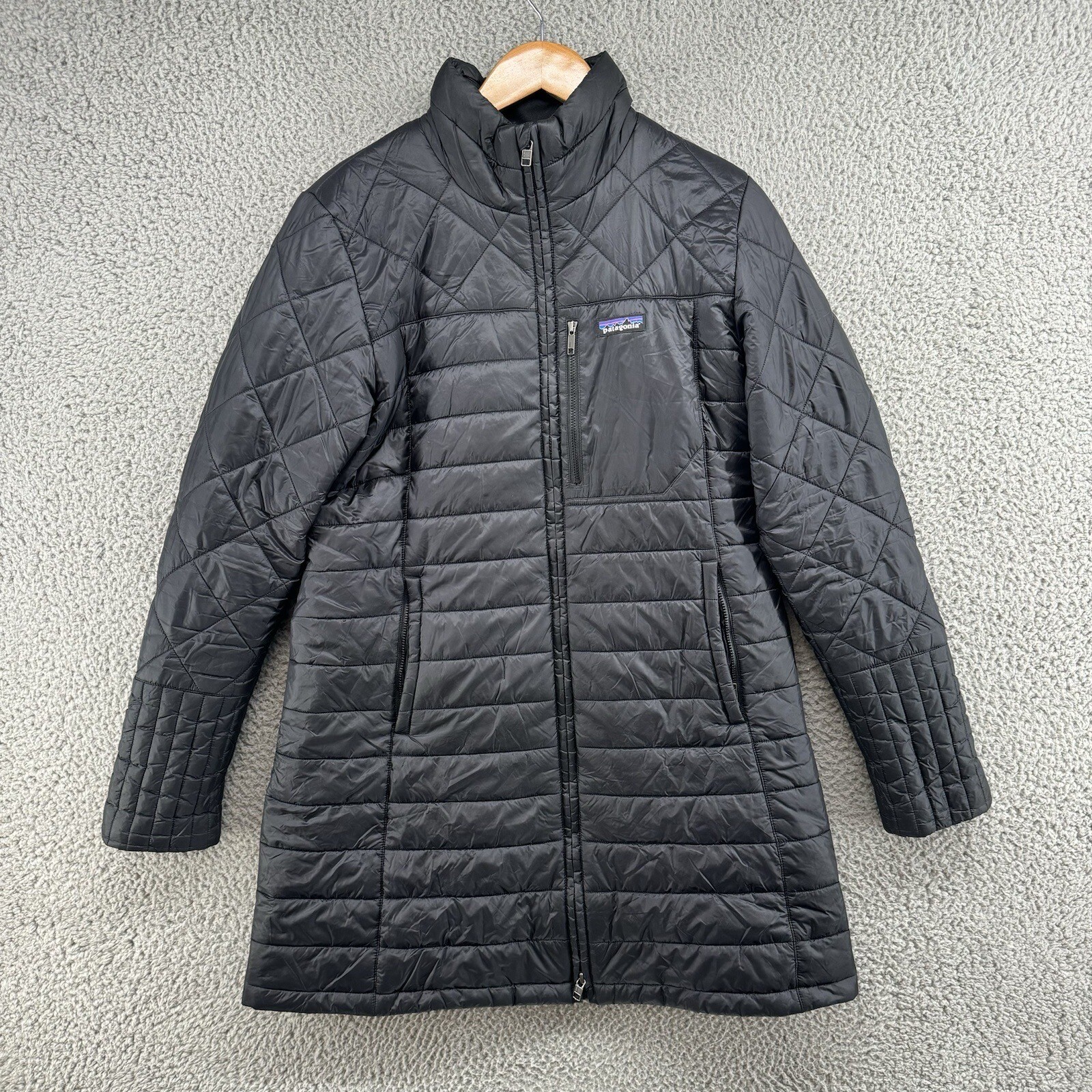 Patagonia Radalie Puffer Jacket Womens Large Black Insulated Quilted