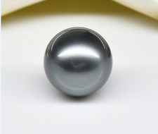 Huge 14mm Natural South Sea Genuine black gray Round Loose Pearl Undrilled AAA08