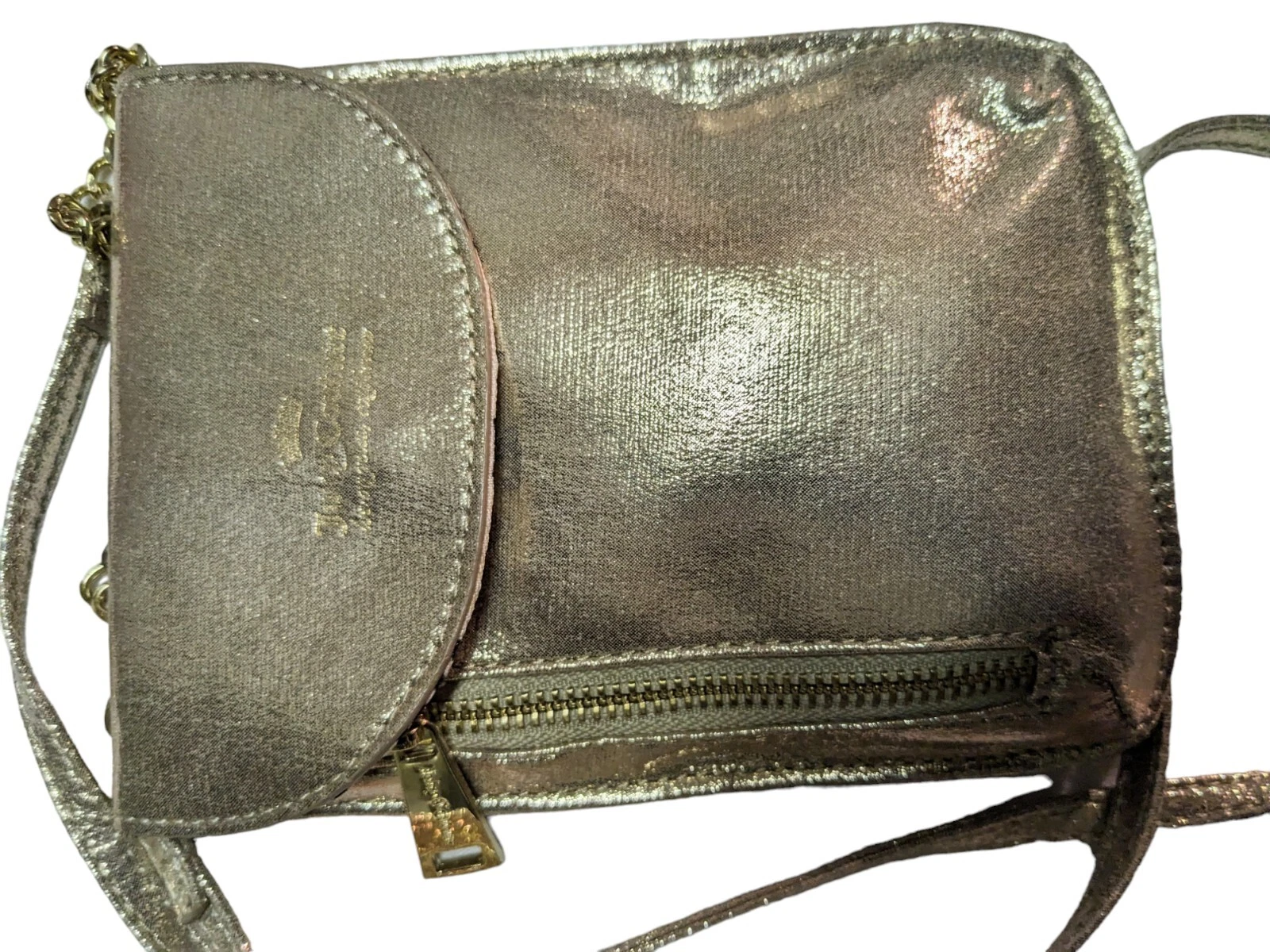 JUICY COUTURE Mini Borsa a Croce Oro Celine