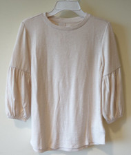 Brand New Gap Kids Oatmeal Puff Sleeve Pullover Sweater Girl's Size M / 8