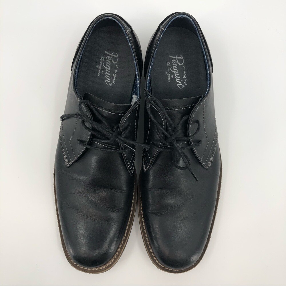 Original Penguin Black Leather Lace Up Boots | Breathable  display picture 2
