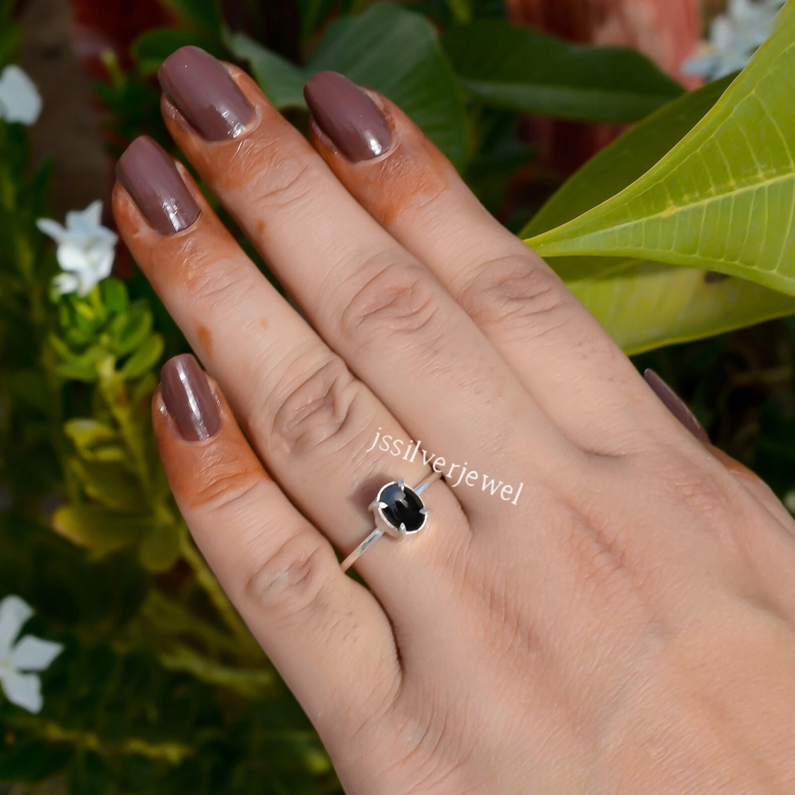 Black Onyx Gemstone 925 Sterling Silver Ring All Size JA_1622