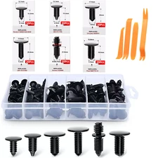 170Pcs Bumper Clips Retainer Auto Car Plastic Rivets Fastener Fender Push