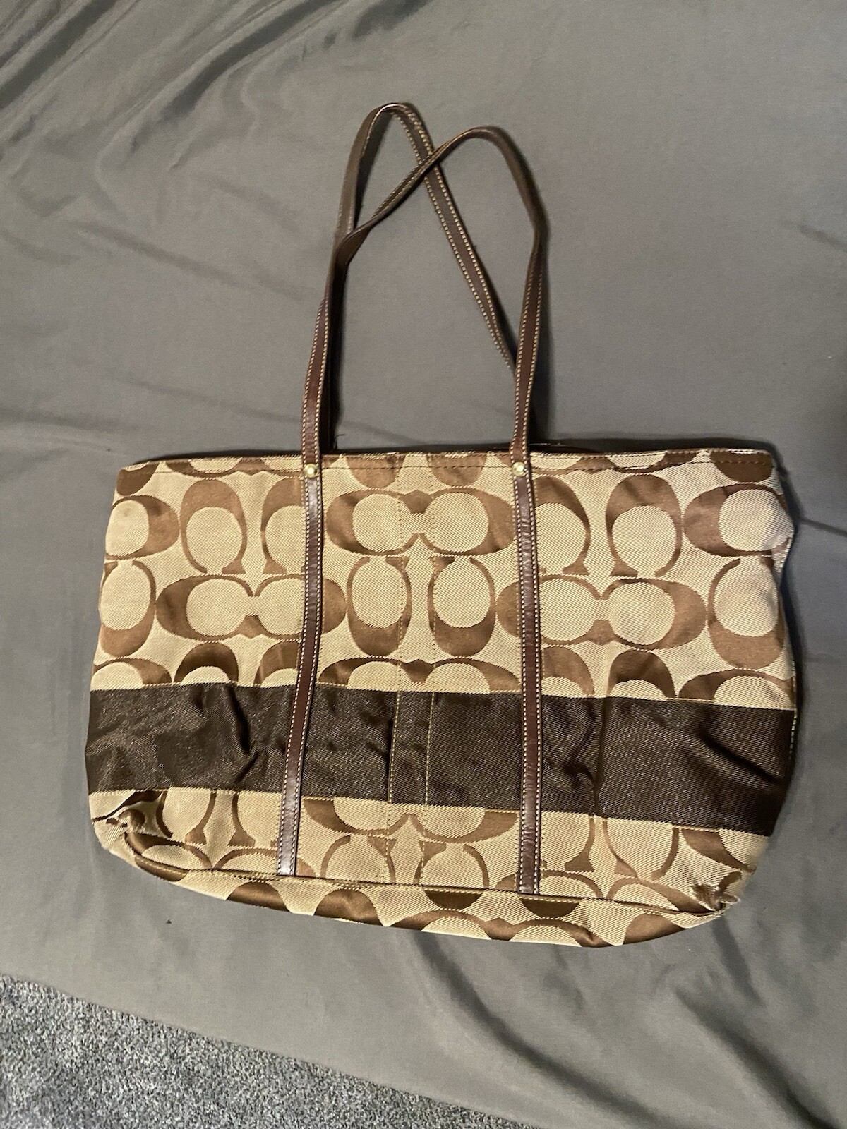 Coach Brown Leather Tote Bag for Women Stylish & Spacious  