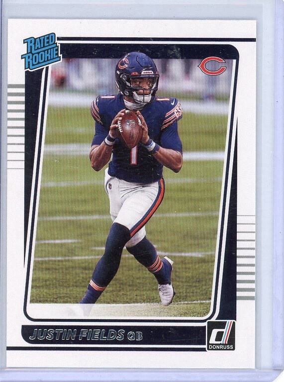 2021 Donruss Justin Fields Base Rated Rookie!! Chicago Bears!!
