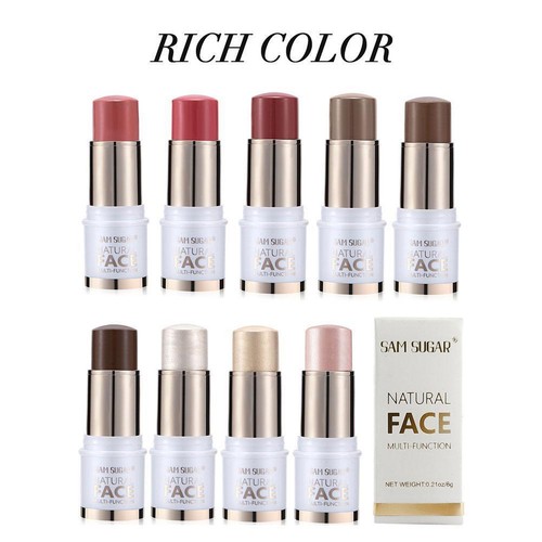 Women Contour Cream Blush Stick for Cheek Lips Highlighter Stick Make-up 1pcs
