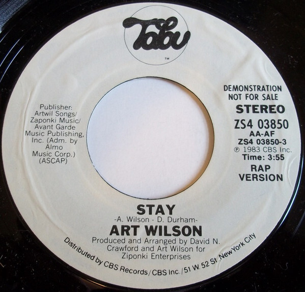 洋楽 ART WILSON /STAY/CAN'T NOBODY DO IT 7\