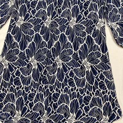 Bloomingdale's Navy Blue & Ivory Lace Dress Size 1X