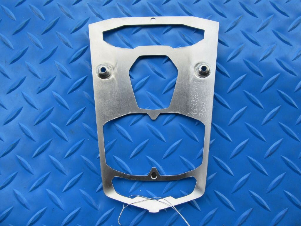 Lamborghini Aventador center console trim plate silver OEM #6779 