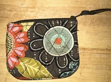 vera bradley small zipper coin pouch 5x4.5