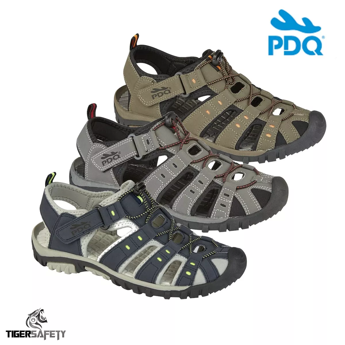 PDQ B040 Boys Summer Sport Adventure Trail Closed Toe Walking Sandals Shoes